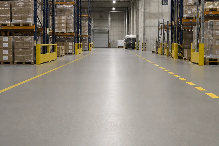 Magazzino rappresentativo con pavimentazione tecnica